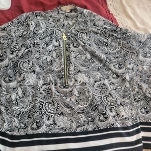 Michael Kohrs zip up paisley print top